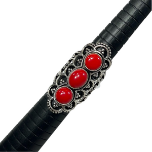 Red Coral 🪸 925 Gemstone Ring size 8